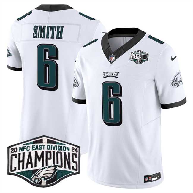 Men%27s Philadelphia Eagles #6 DeVonta Smith White 2024 NFC East Champions F.U.S.E. Vapor Untouchable Limited Stitched Jersey->philadelphia eagles->NFL Jersey